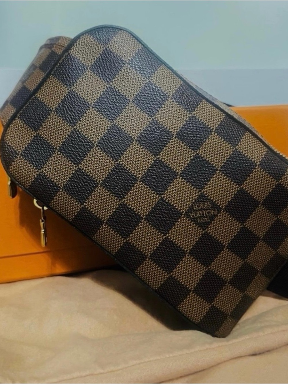 Louis Vuitton Brown Damier Ebene Checker Crossbody Pouch - Picture 6 of 12